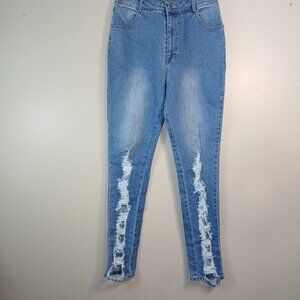 REHAB LAB, SAVE A SEAT, JEANS, NWT,SIZE MEDIUM DISTRESSED
